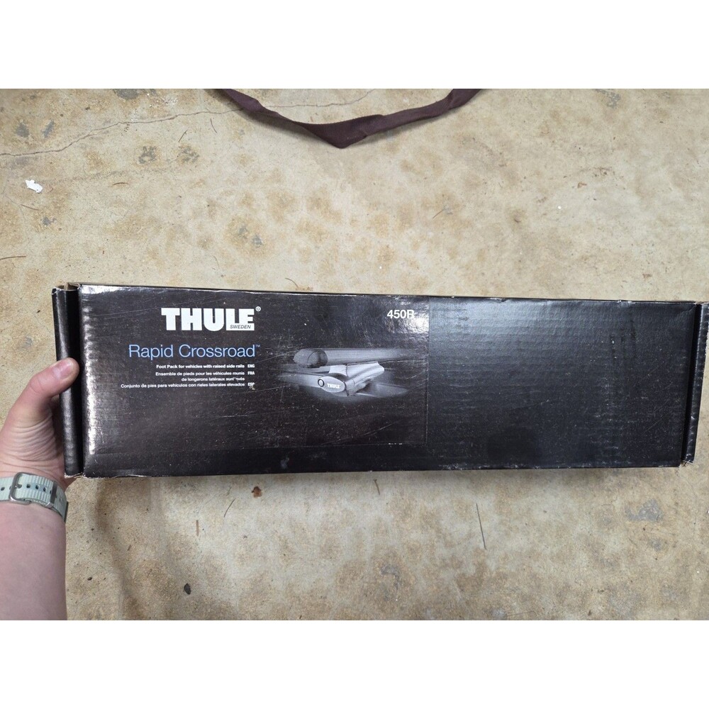 NEW SEALED Thule 450R Crossroad Railing Roof Rack Foot Pack (Set of 4), Black